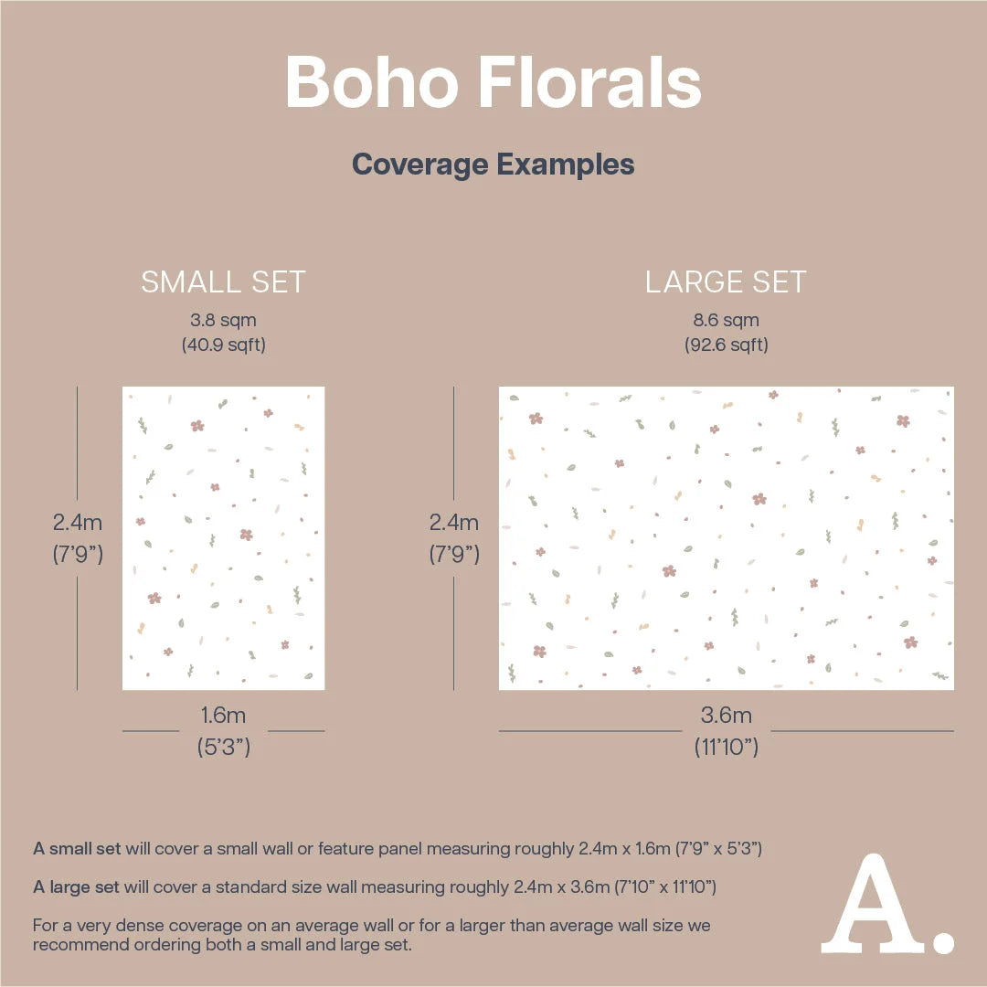 Boho Florals Wall Decal - Decals - Florals