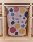 Dots Multi - Storage Tub Decals Organisational Tubs