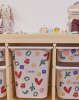 Florals Multicoloured - Storage Tub Decals - Organisational