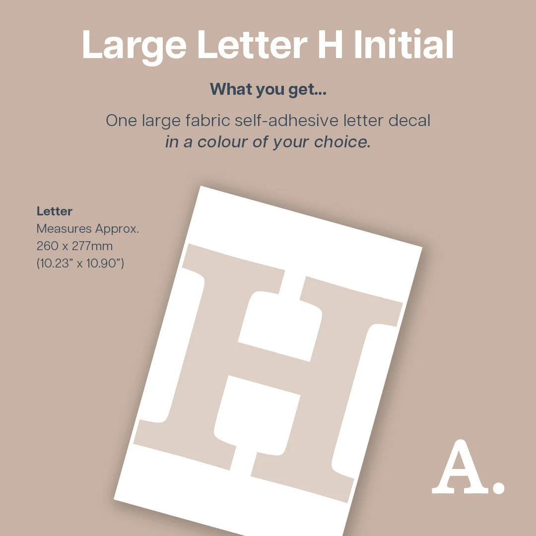 Letter H Initial Decal - Decals - Initials