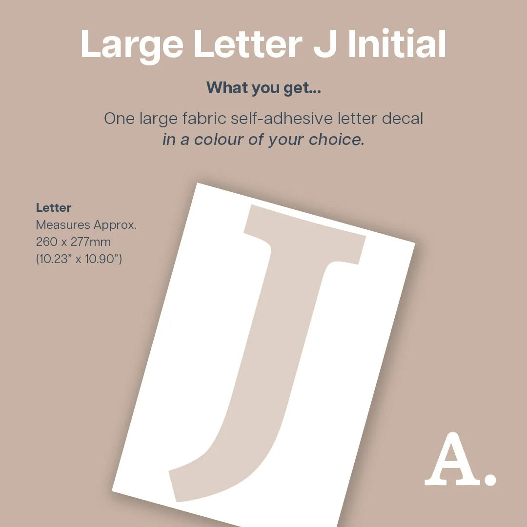 Letter J Initial Decal - Decals - Initials