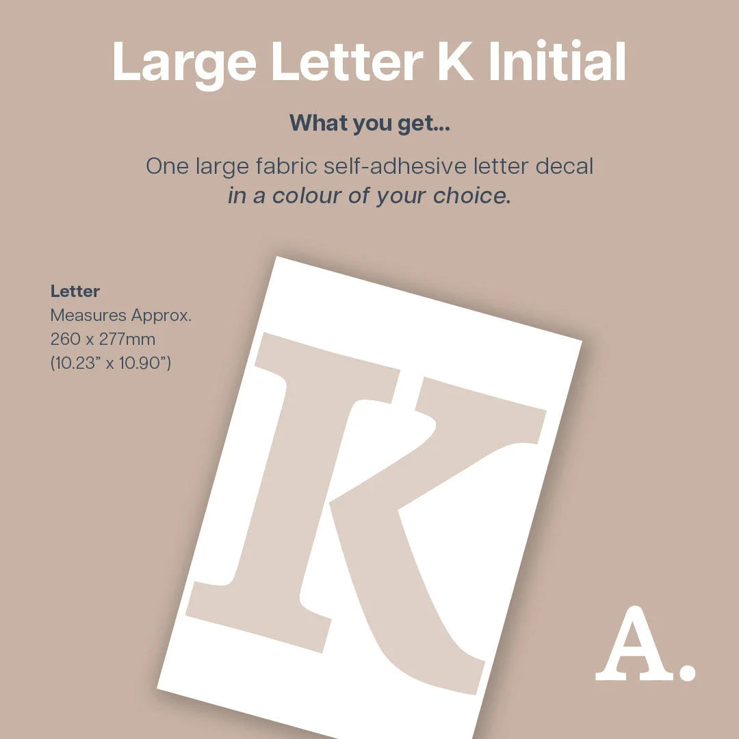 Letter K Initial Decal - Decals - Initials