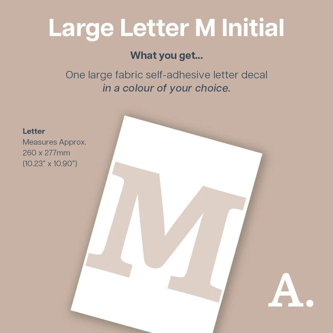 Letter M Initial Decal - Decals - Initials