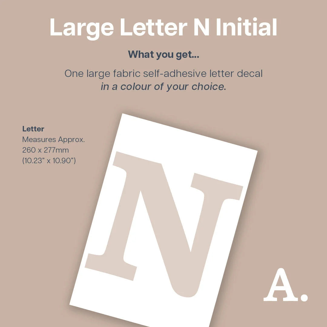 Letter N Initial Decal - Decals - Initials
