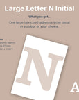 Letter N Initial Decal - Decals - Initials