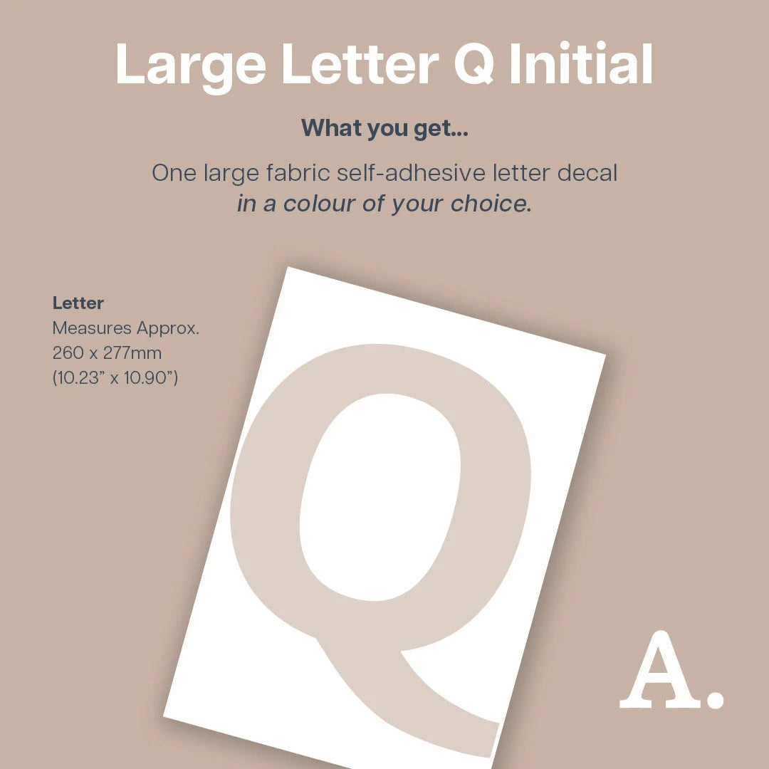 Letter Q Initial Decal - Decals - Initials