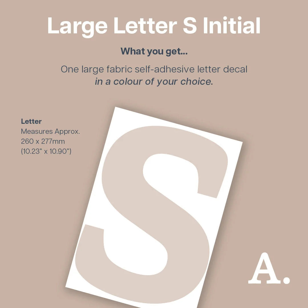 Letter S Initial Decal - Decals - Initials