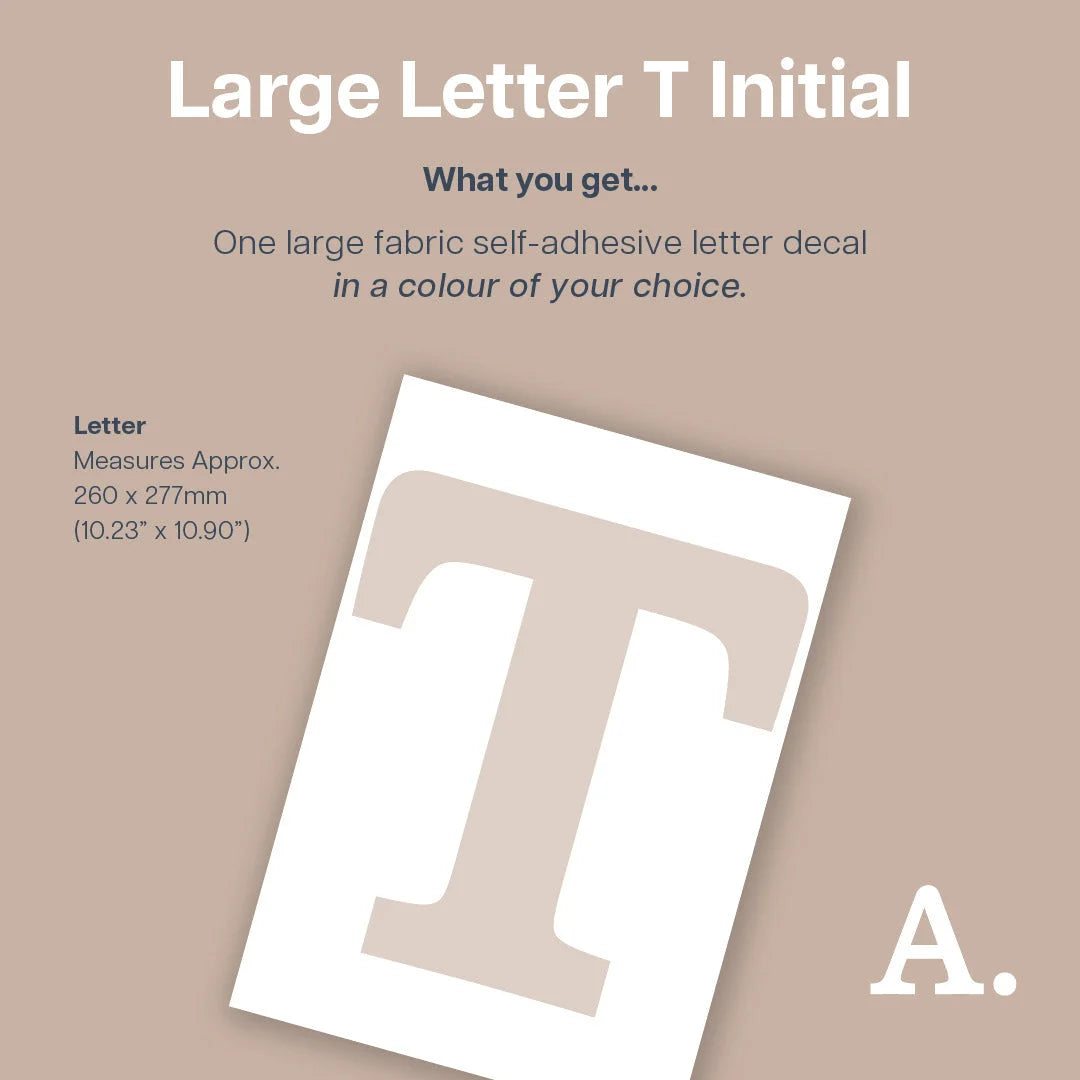 Letter T Initial Decal - Decals - Initials