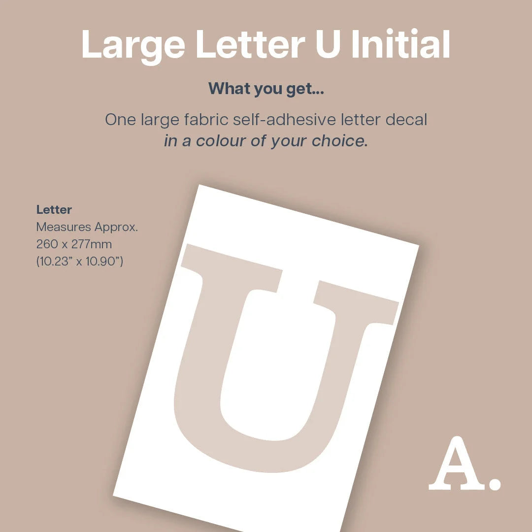 Letter U Initial Decal - Decals - Initials