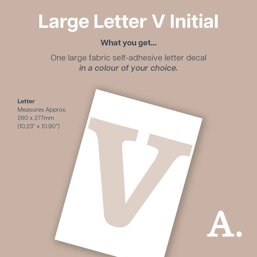 Letter V Initial Decal - Decals - Initials