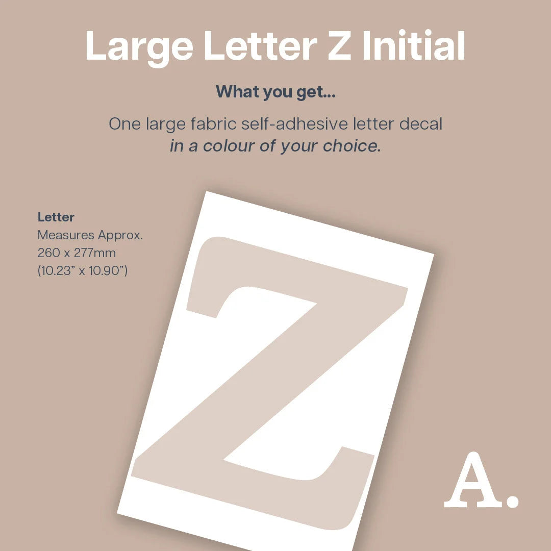 Letter Z Initial Decal - Decals - Initials