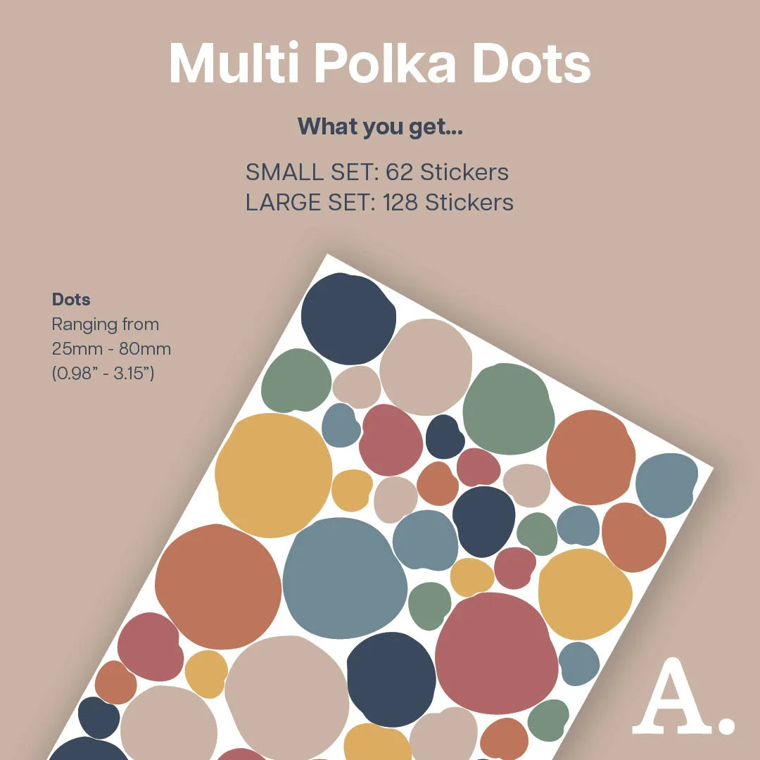 Multi Polka Dot Wall Decal - Decals - Polka Dots